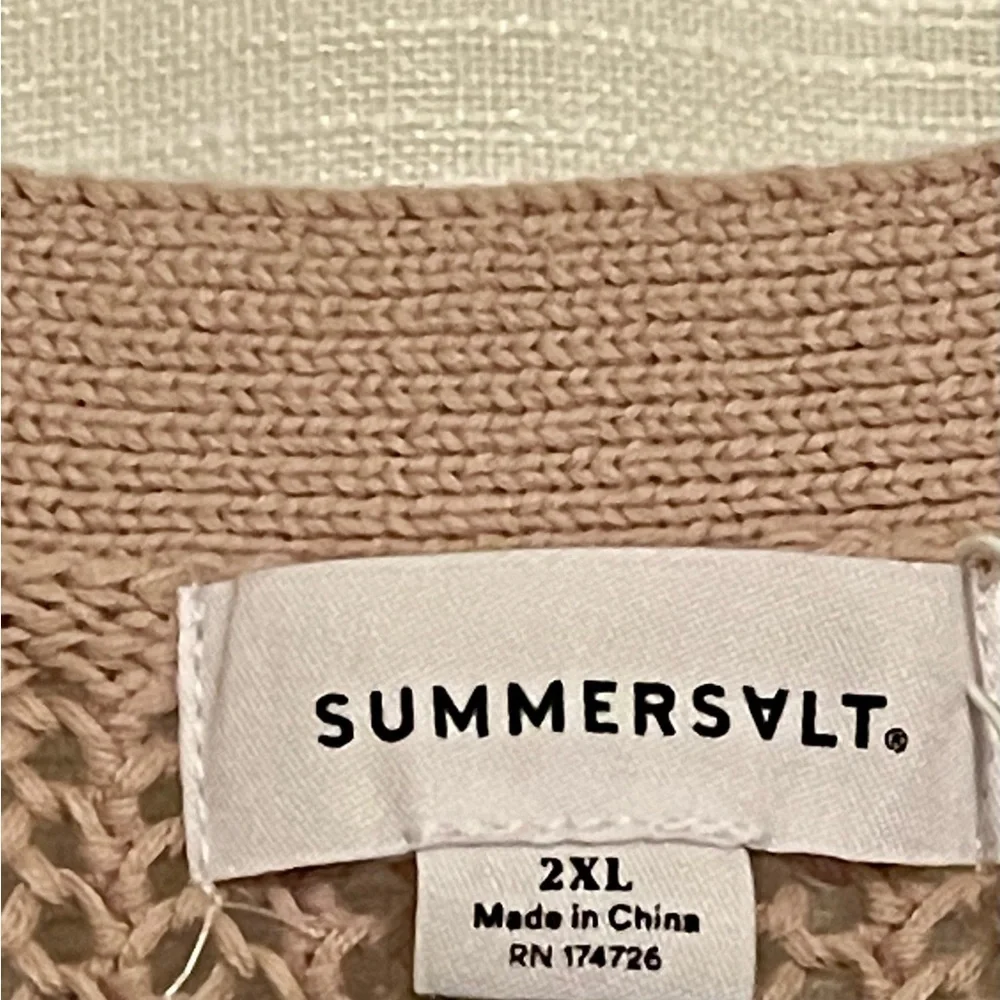 Summersalt Crochet High Neck Dress/Swim Cover Up, Open Knit NEW W TAGS, 2XL - Picture 4 of 14